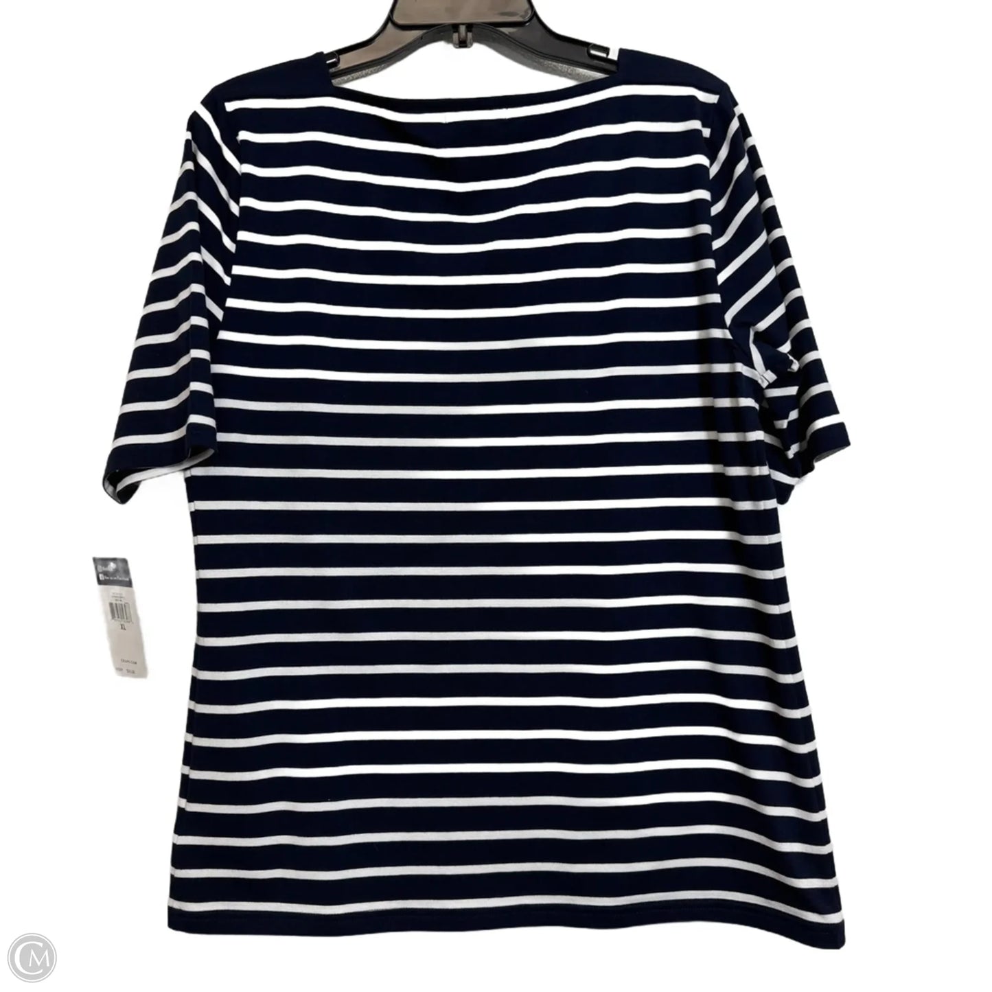 Top Short Sleeve By Chaps In Navy, Size: Xl