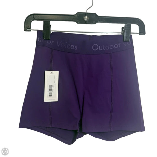 Athletic Shorts By Outdoor Voices In Purple, Size: Xs
