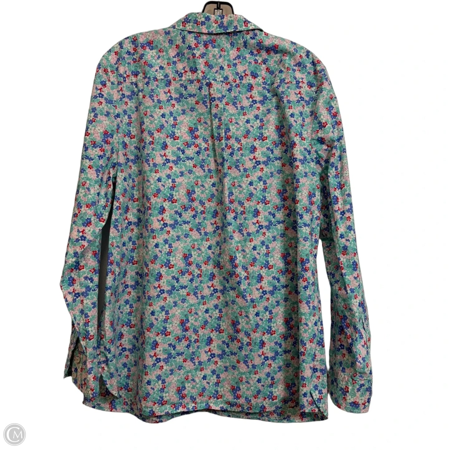 Top Long Sleeve By Talbots In Floral Print, Size: Xl