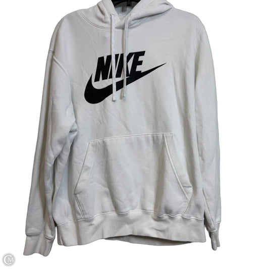 Sweatshirt Hoodie By Nike In White, Size: L