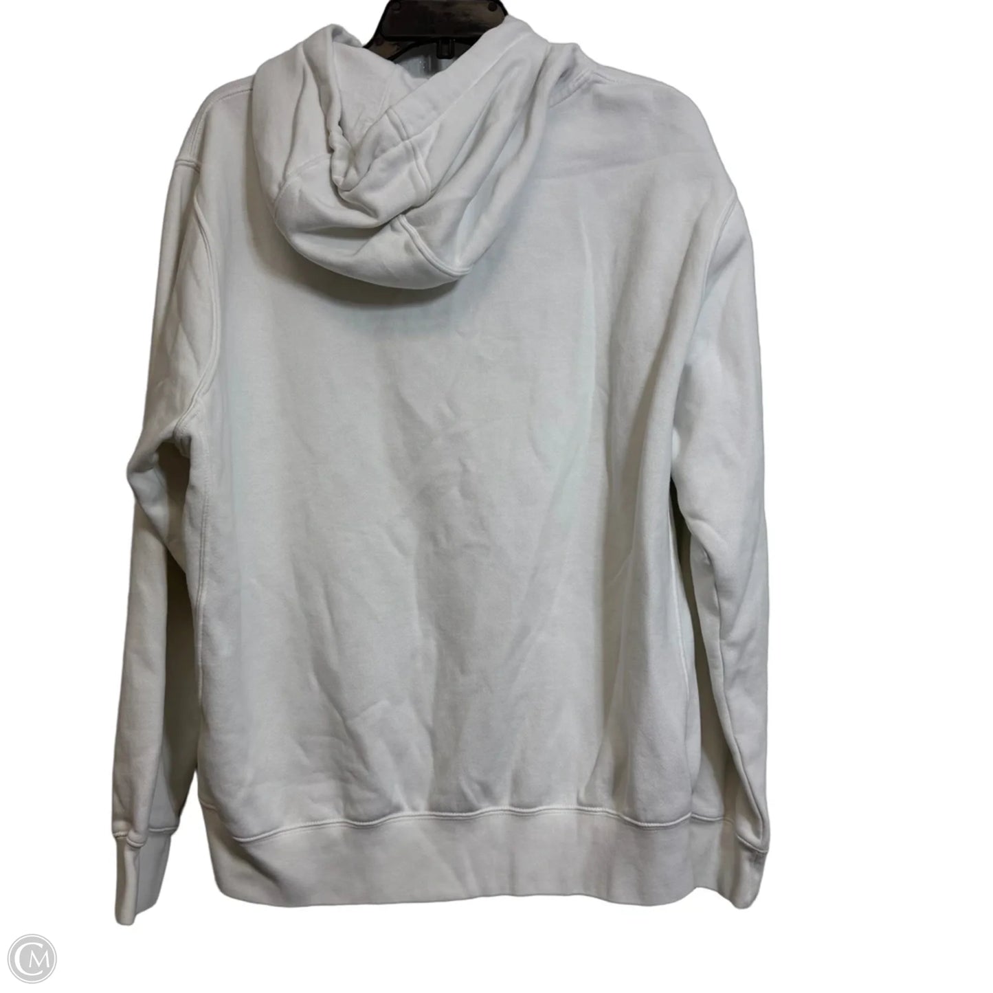 Sweatshirt Hoodie By Nike In White, Size: L