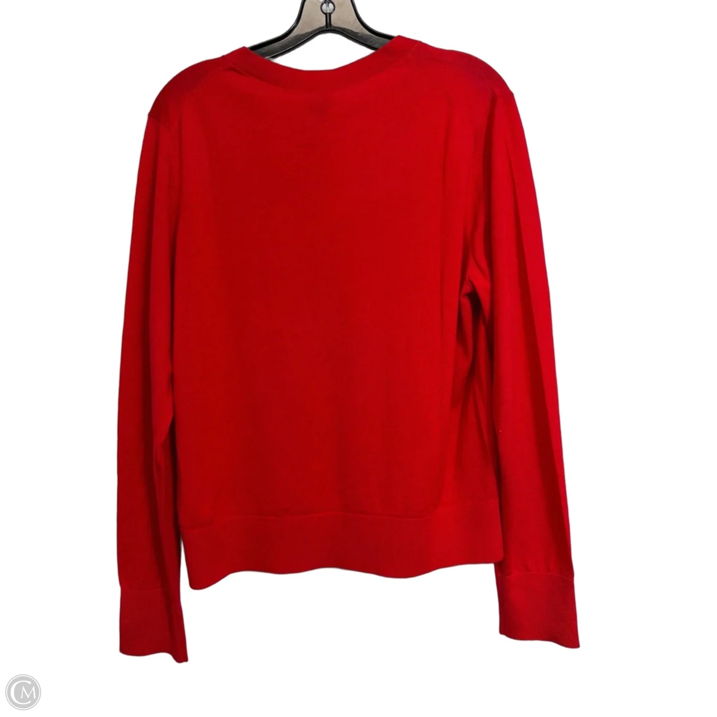 Top Long Sleeve By Calvin Klein In Red, Size: Xl