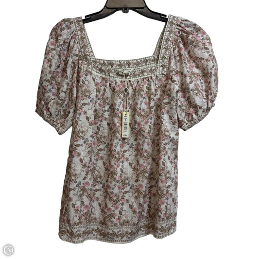 Top Short Sleeve By Max Studio In Floral Print, Size: S