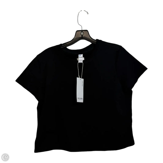 Top Short Sleeve Basic By Exlura In Black, Size: L