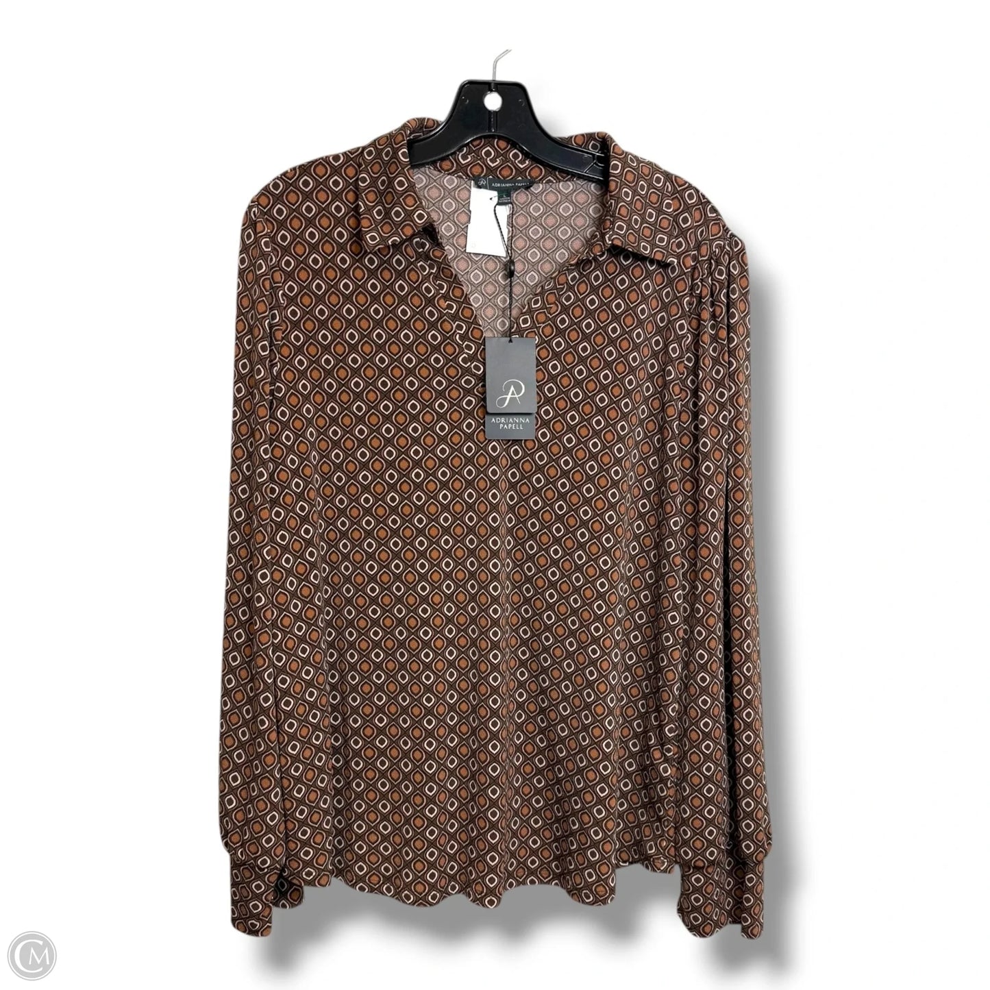 Top Long Sleeve By Adrianna Papell In Multi-colored, Size: L