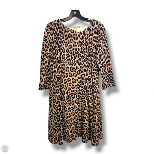 Dress Designer By Kate Spade In Animal Print, Size: 12