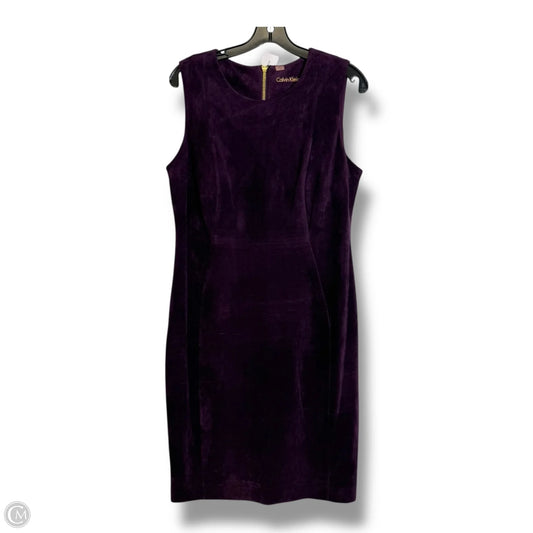 Dress Work By Calvin Klein In Purple, Size: 12