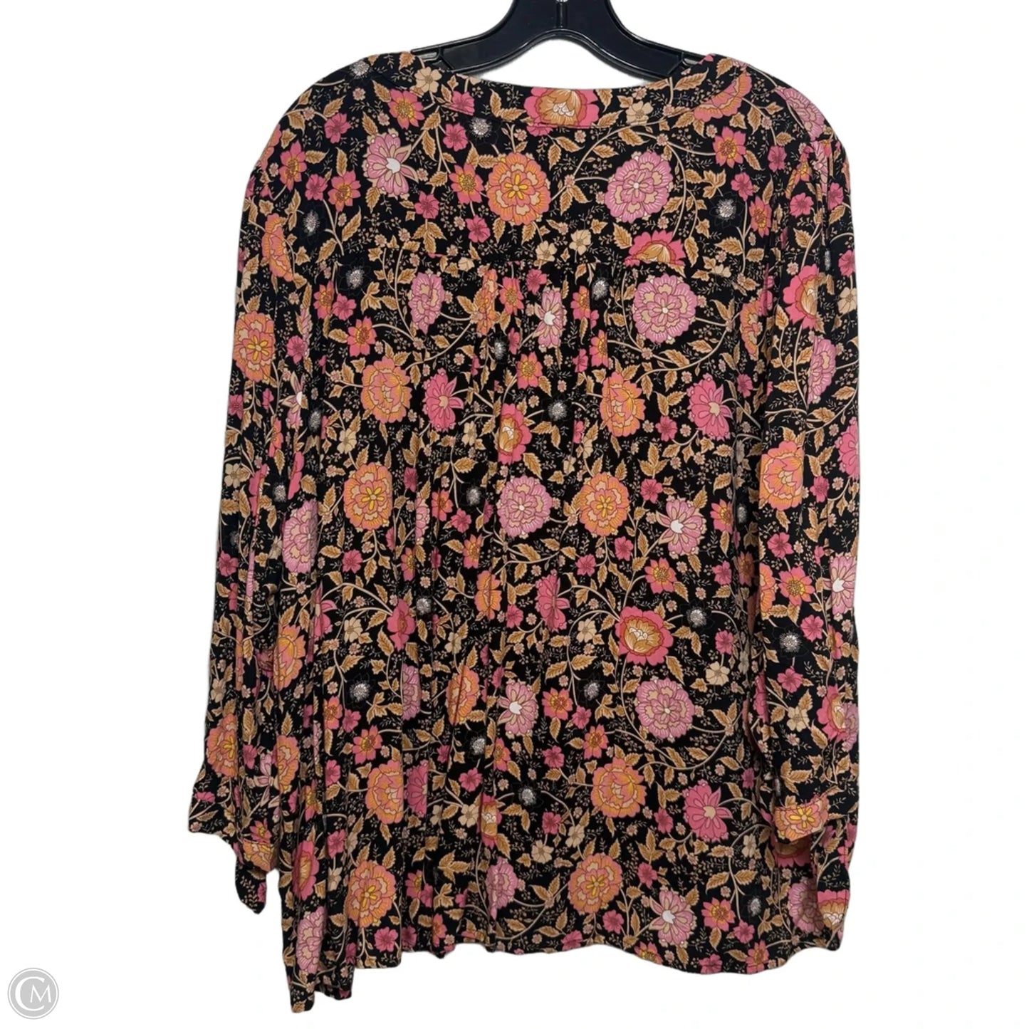Top Long Sleeve By Jones And Co In Floral Print, Size: 3x