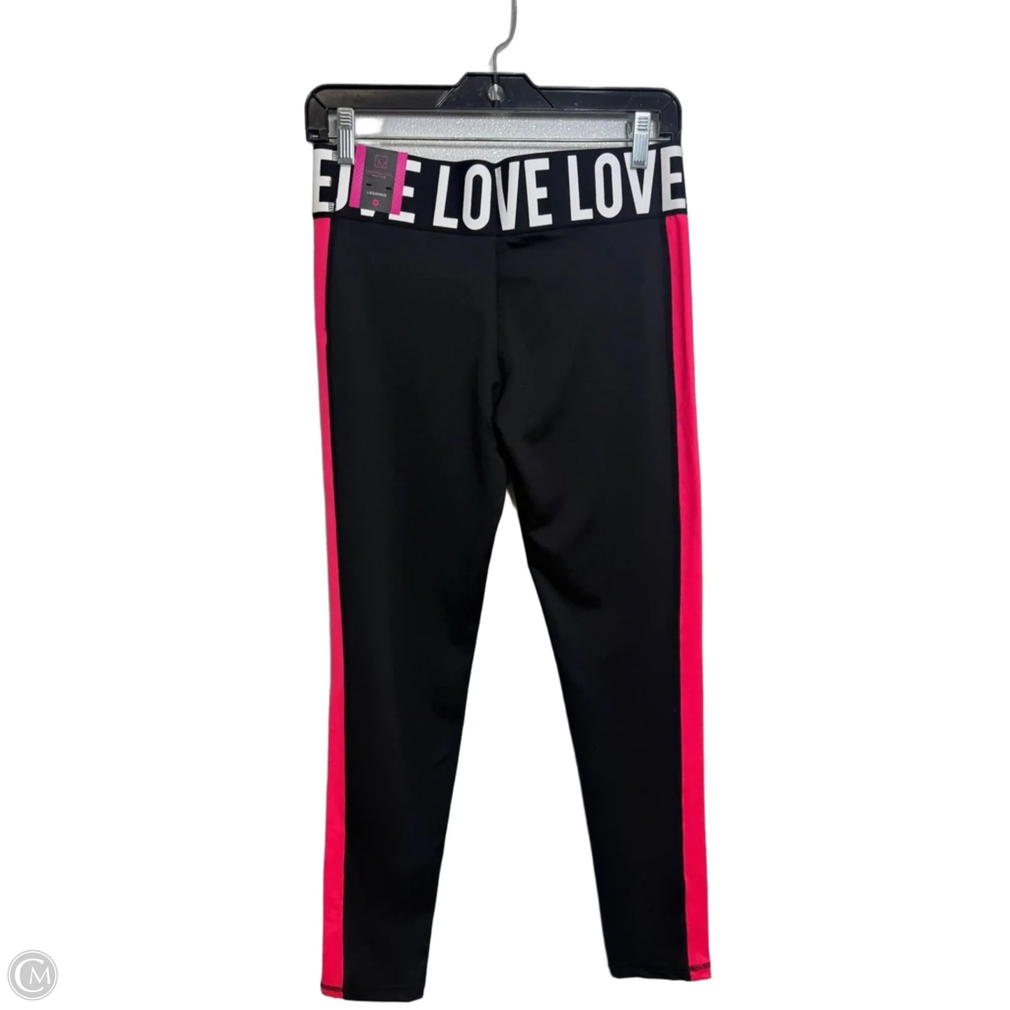 Athletic Leggings Capris By Material Girl In Black & Pink, Size: M