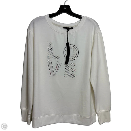 Sweatshirt Crewneck By Jane And Delancey In White, Size: M