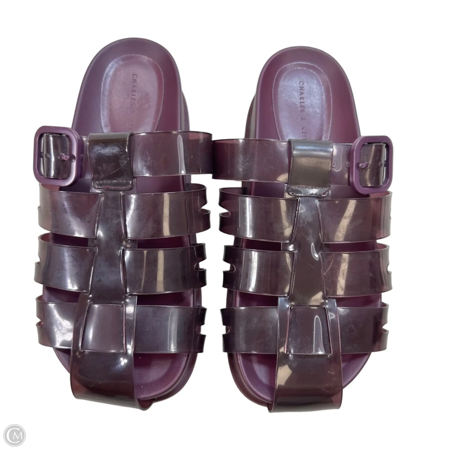 Sandals Flats By charles & keith In Purple, Size: 7