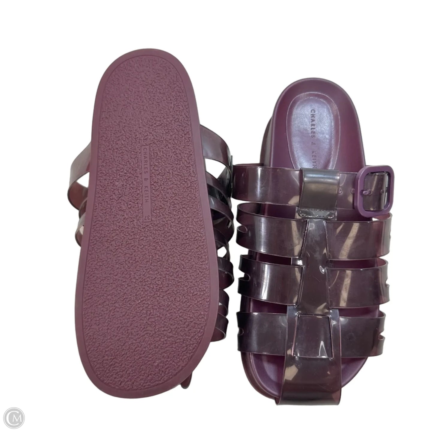 Sandals Flats By charles & keith In Purple, Size: 7