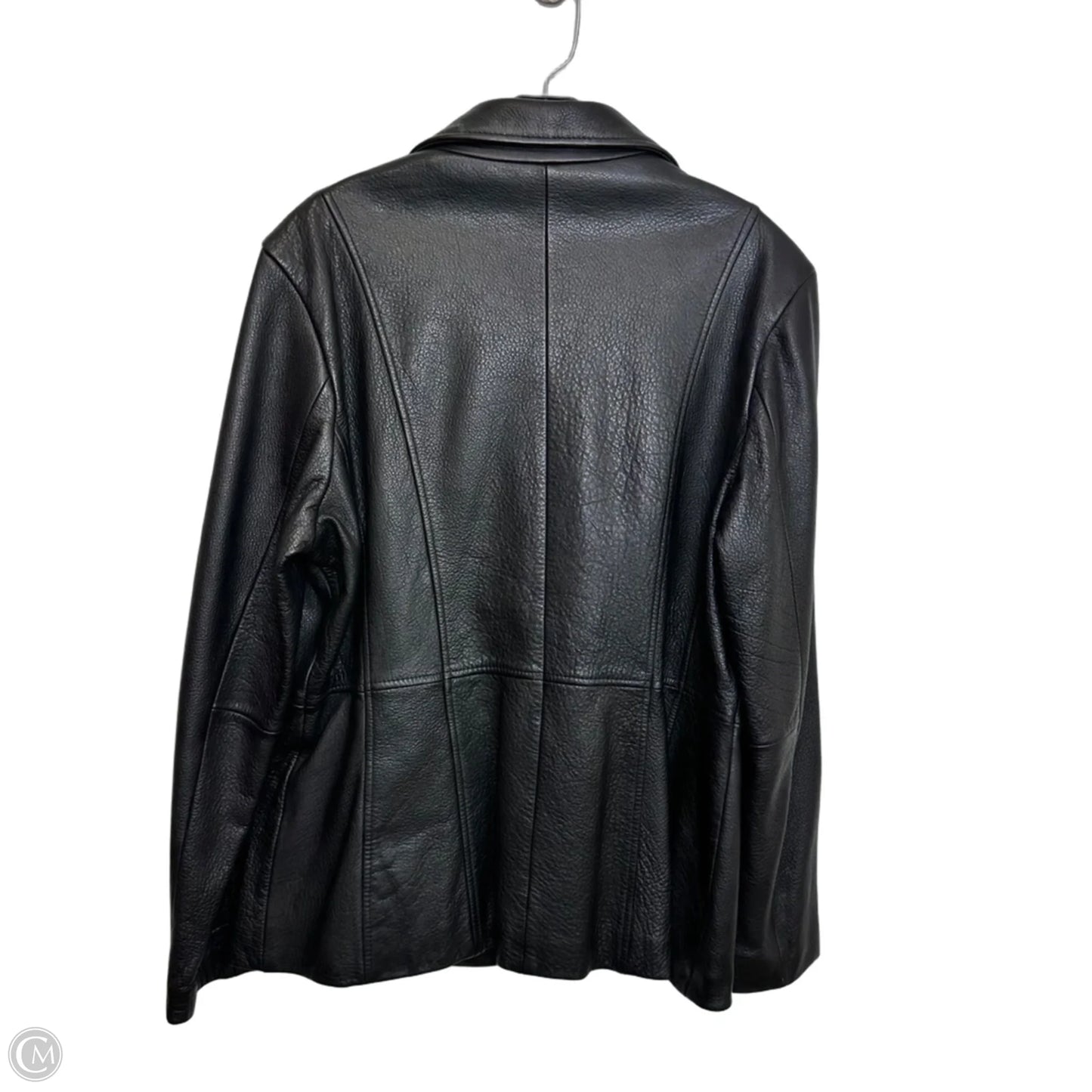 Jacket Leather By Wilsons Leather In Black, Size: L
