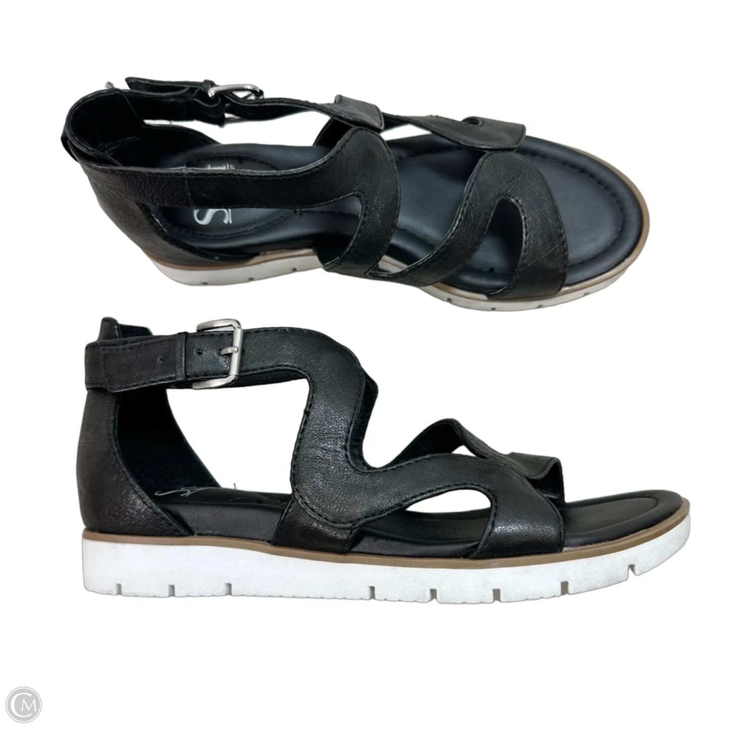 Sandals Flats By Sofft In Black, Size: 8.5