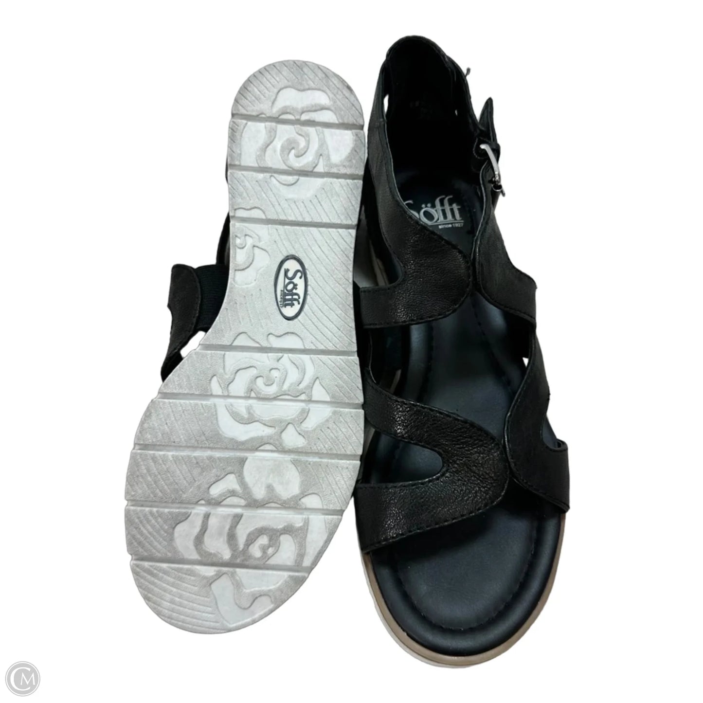 Sandals Flats By Sofft In Black, Size: 8.5