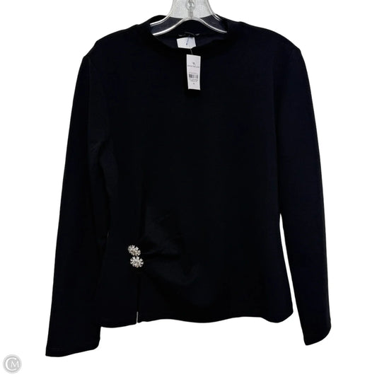 Top Long Sleeve By Ann Taylor In Black, Size: M
