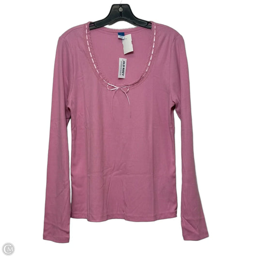 Top Long Sleeve By Old Navy In Pink, Size: L