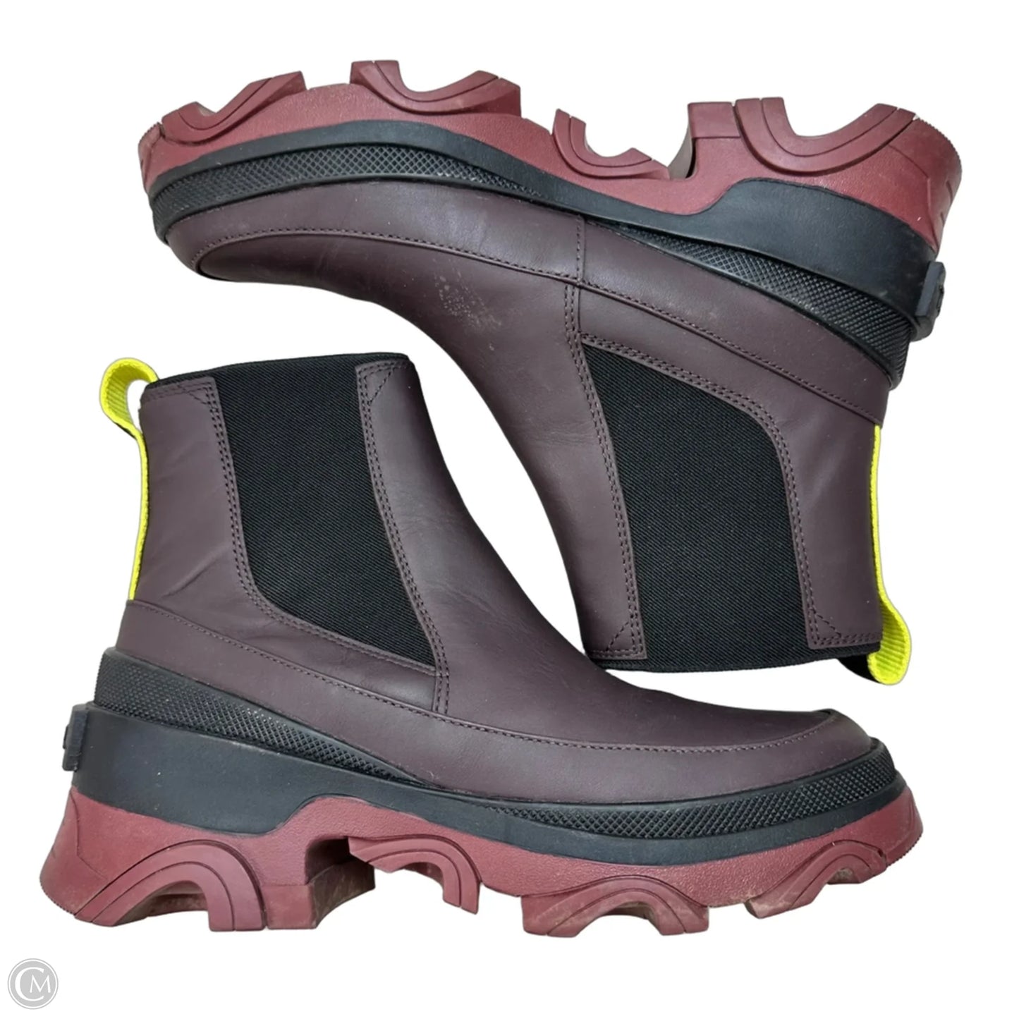 Boots Ankle Flats By Sorel In Maroon, Size: 8.5