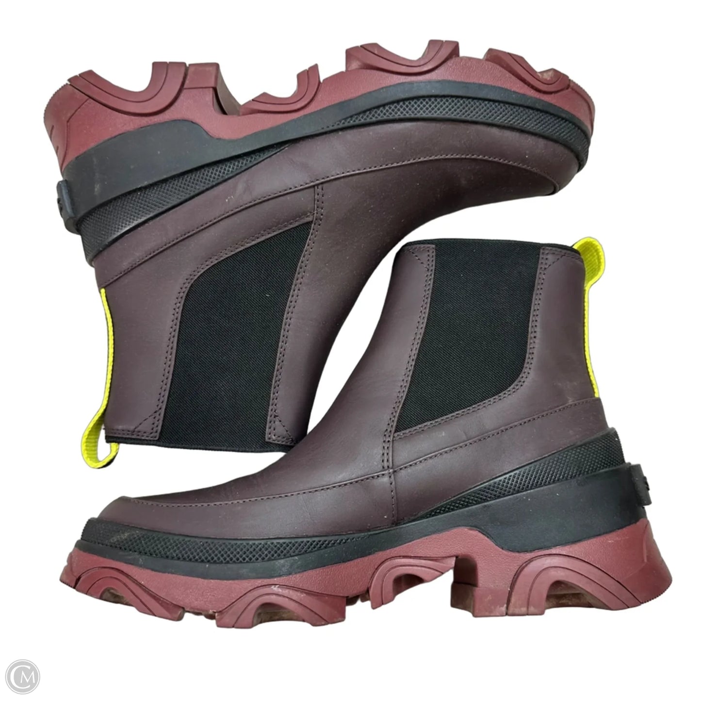 Boots Ankle Flats By Sorel In Maroon, Size: 8.5