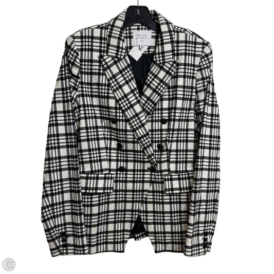 Blazer By Maison Damelie In Plaid Pattern, Size: L