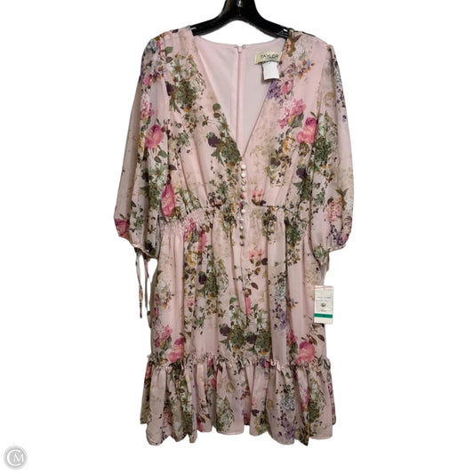 Dress Casual Short By Taylor In Floral Print, Size: Xl