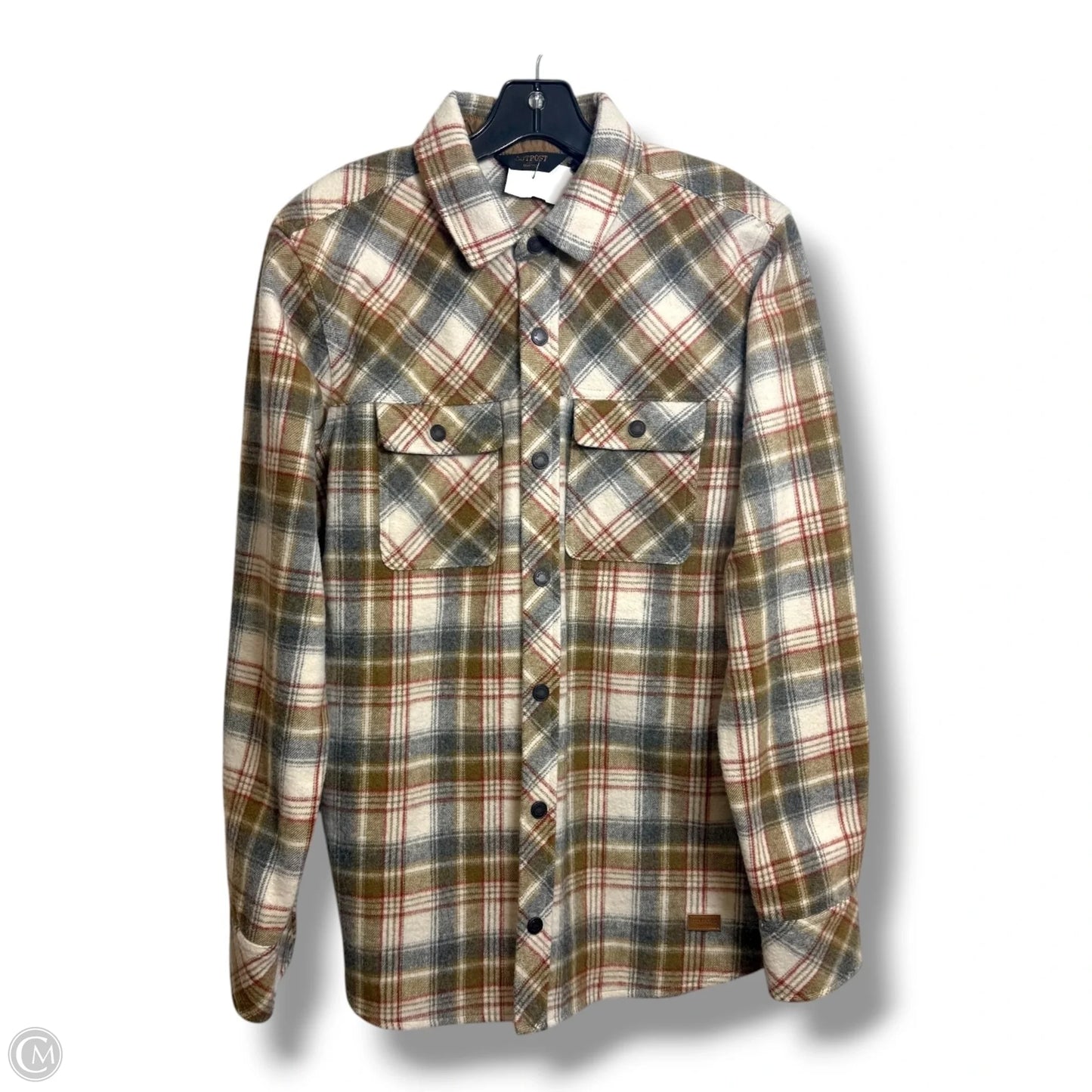 Jacket Shirt By Clothes Mentor In Plaid Pattern, Size: M