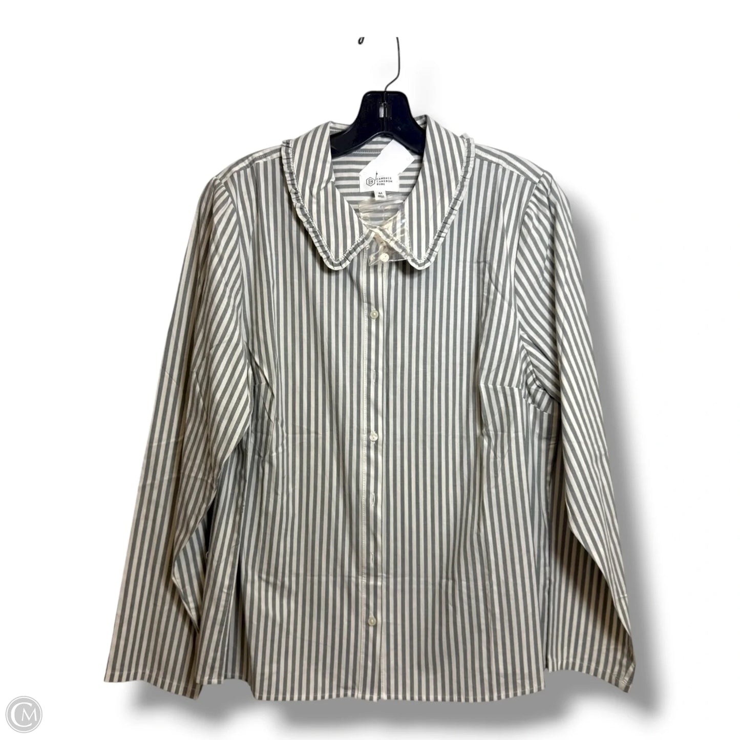 Top Long Sleeve By Candace Cameron Bure In Striped Pattern, Size: M
