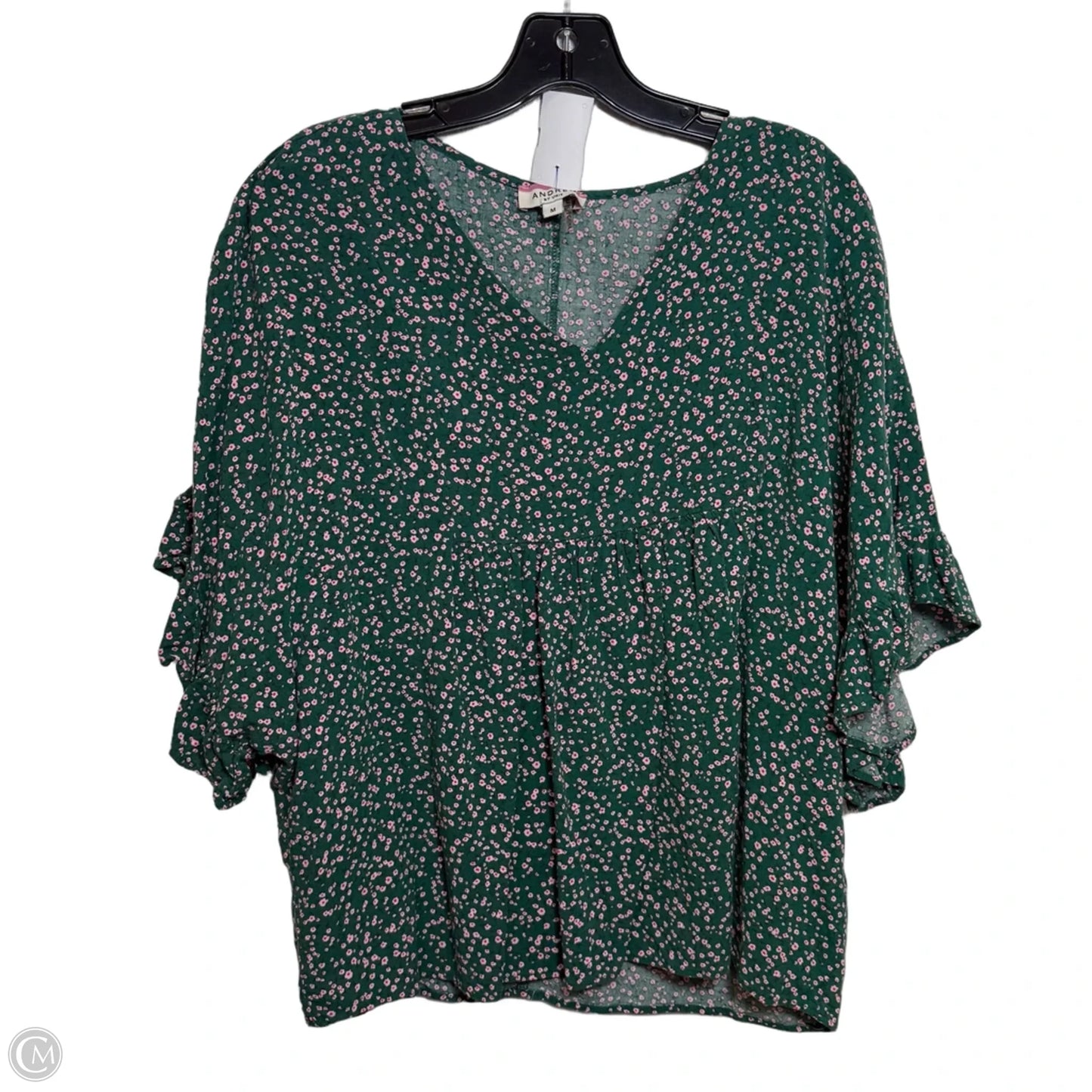 Top Short Sleeve By Andree By Unit In Green, Size: M