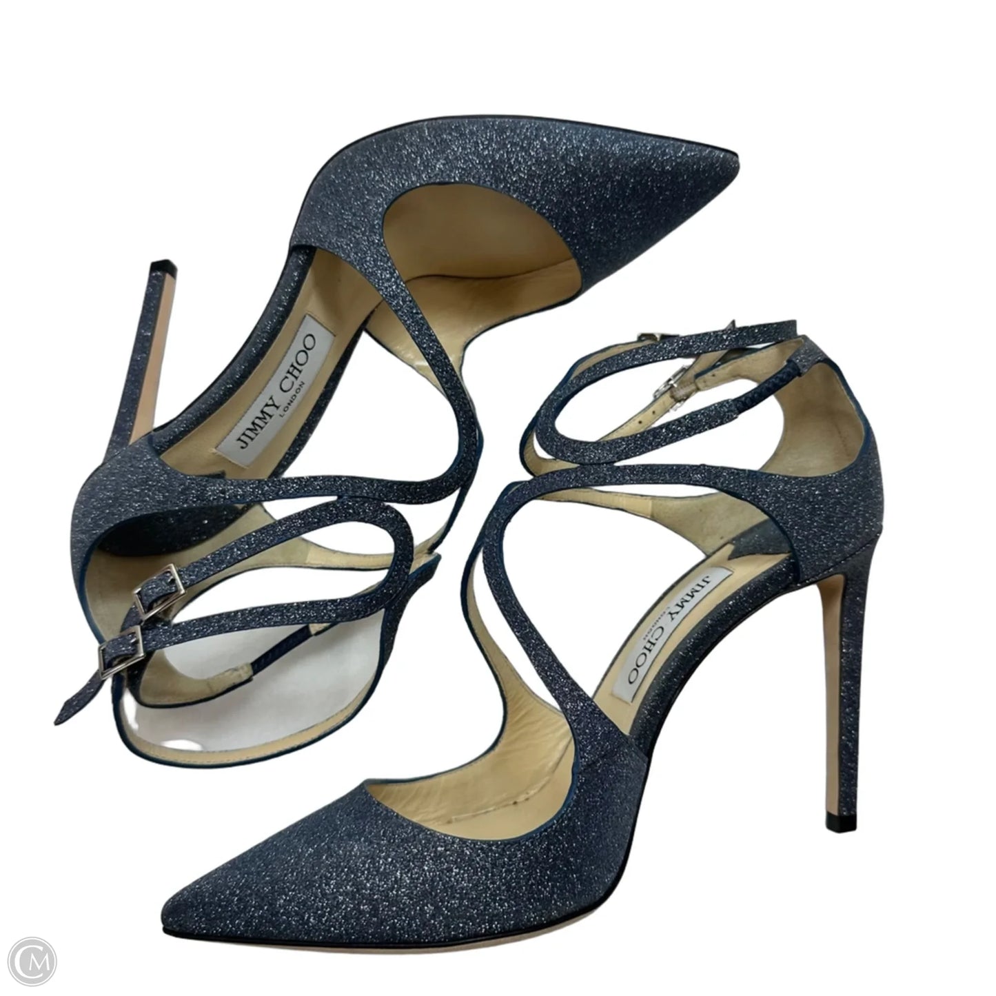 Shoes Luxury Designer By Jimmy Choo In Blue, Size: 9