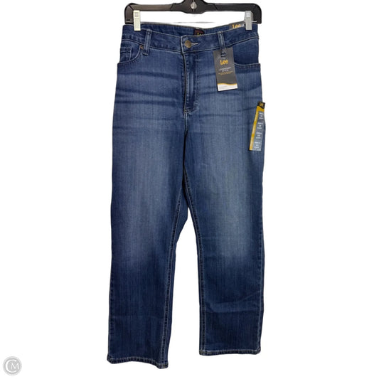 Jeans Straight By Lee In Blue Denim, Size: 16