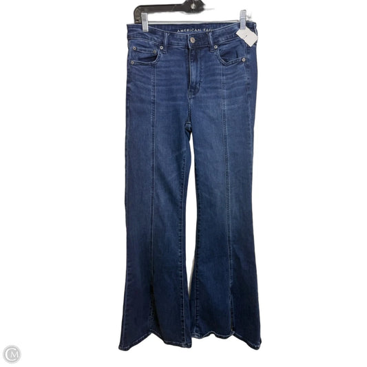 Jeans Flared By American Eagle In Blue Denim, Size: 8