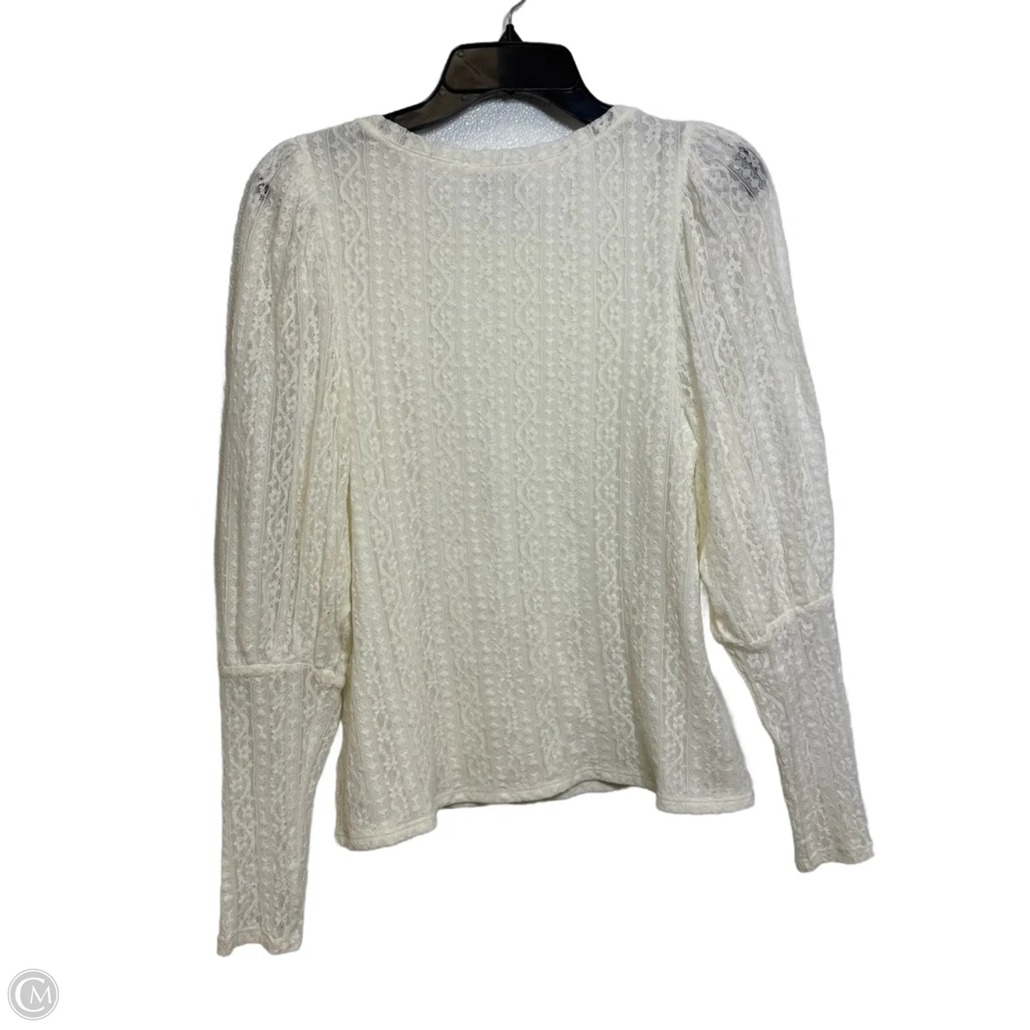 Top Long Sleeve Basic By Express In White, Size: L