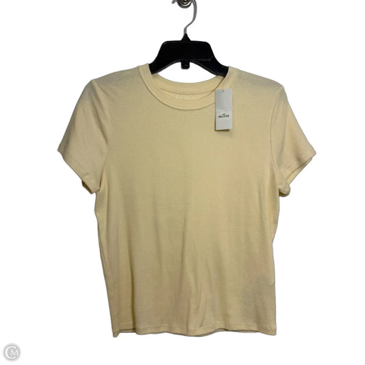 Top Short Sleeve By Hollister In Yellow, Size: Xl