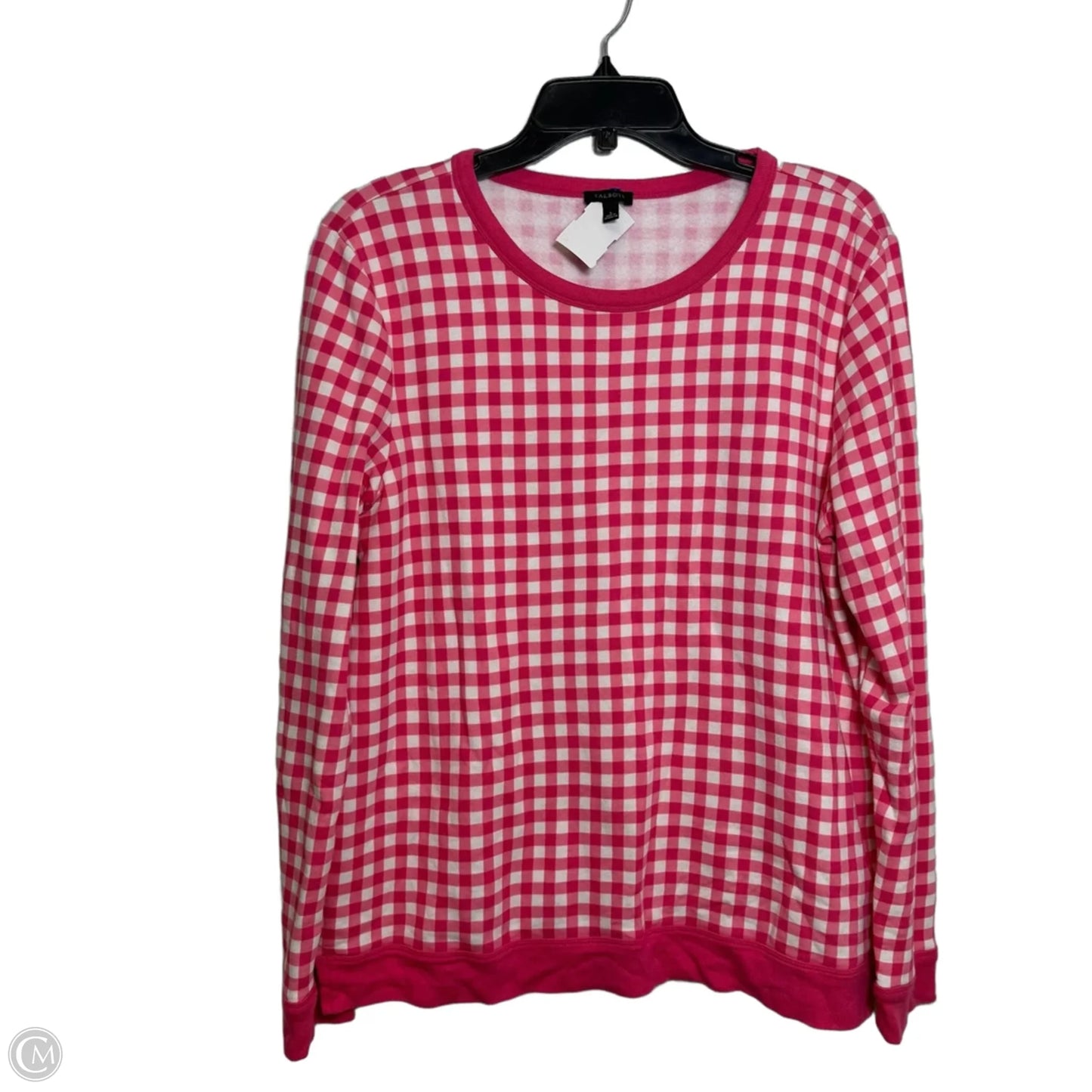 Top Long Sleeve By Talbots In Plaid Pattern, Size: L