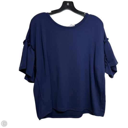 Top Short Sleeve By Candace Cameron Bure In Navy, Size: L