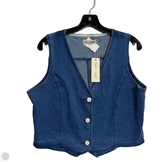 Top Sleeveless By Clothes Mentor In Blue, Size: L