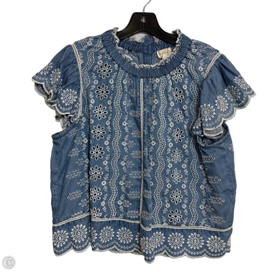 Top Short Sleeve By Clothes Mentor In Blue, Size: L