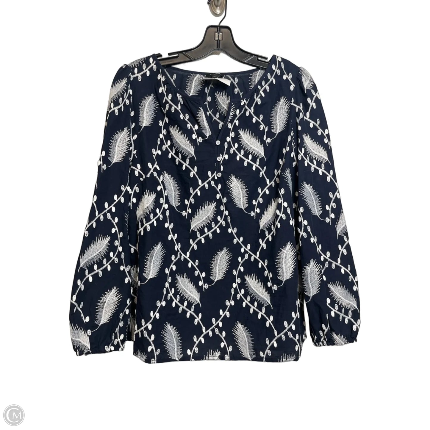 Top Long Sleeve By Talbots In Navy, Size: Lp