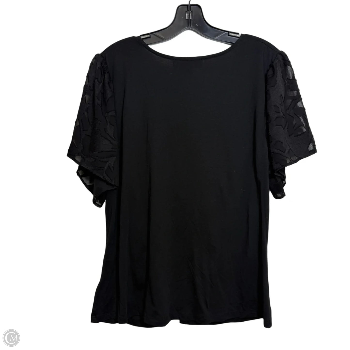 Top Short Sleeve By Michael By Michael Kors In Black, Size: Xl