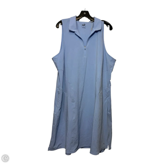 Athletic Dress By Puma In Blue, Size: Xxl