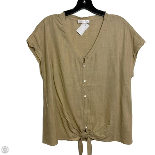 Top Short Sleeve By 89th And Madison In Beige, Size: M