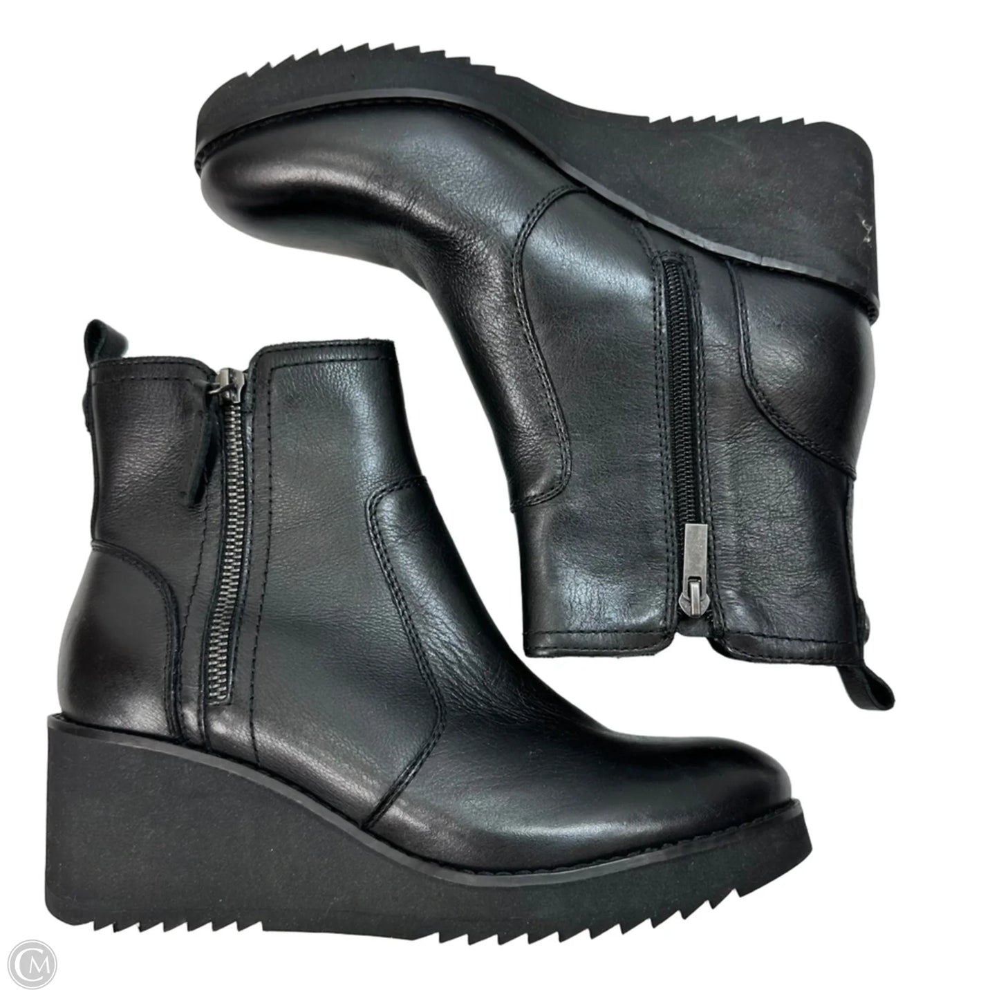 Boots Ankle Flats By Earth In Black, Size: 8