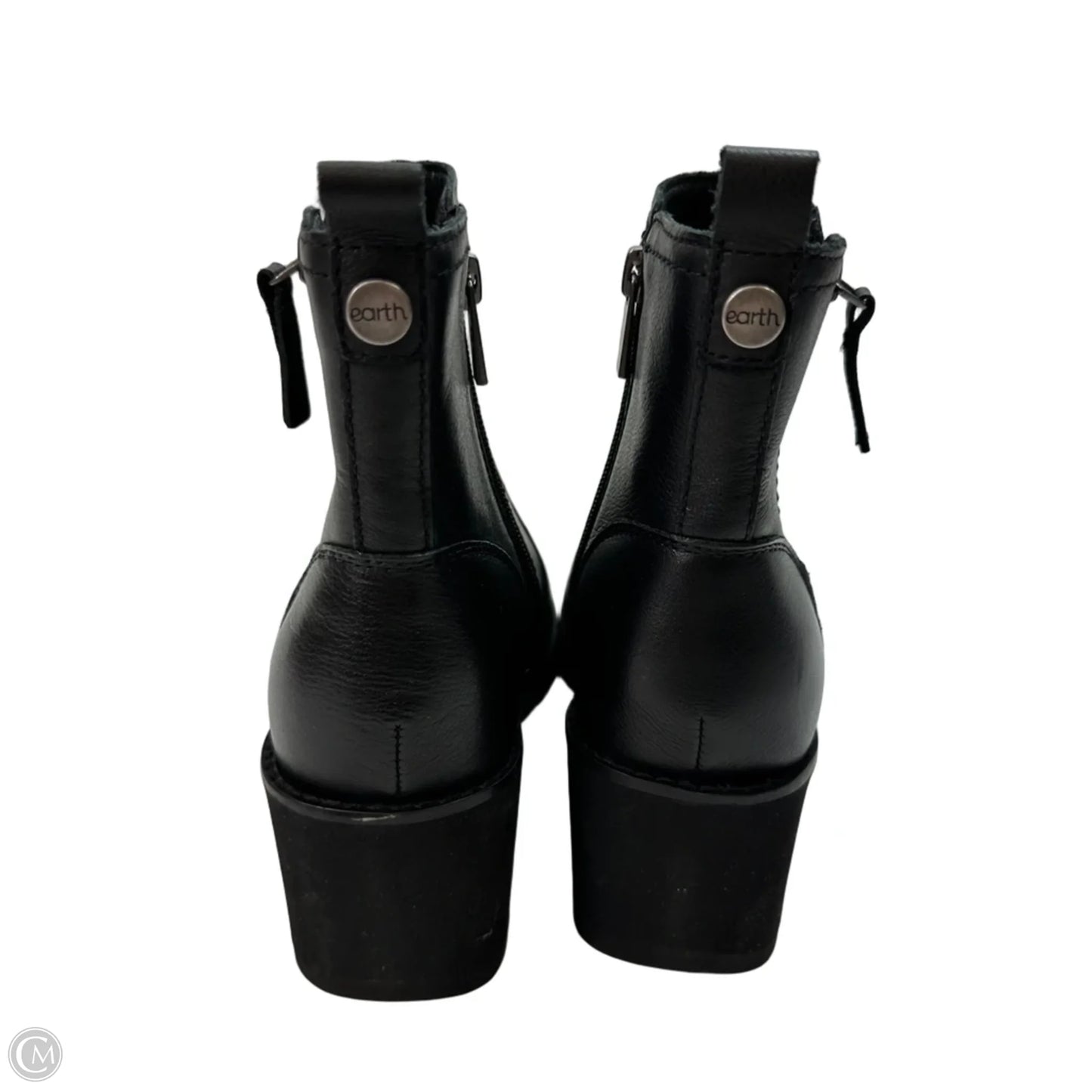 Boots Ankle Flats By Earth In Black, Size: 8