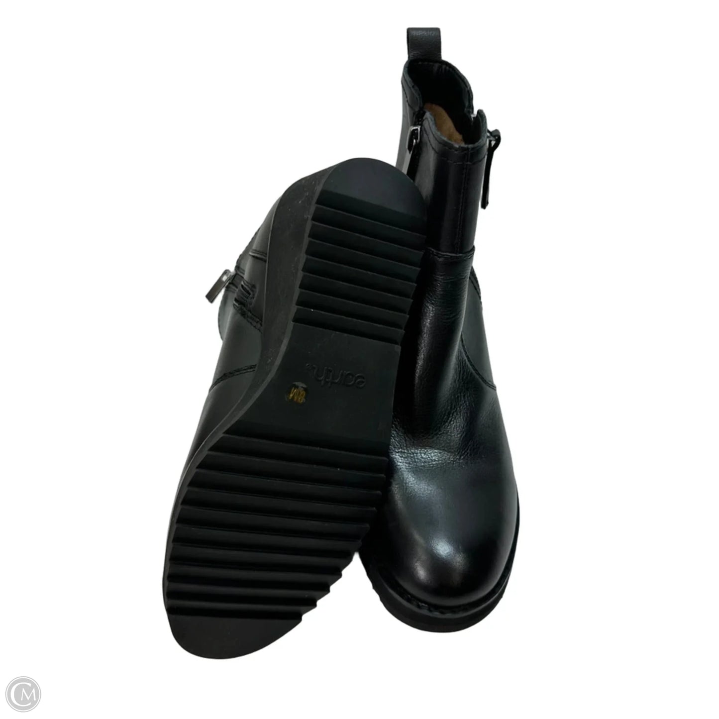 Boots Ankle Flats By Earth In Black, Size: 8