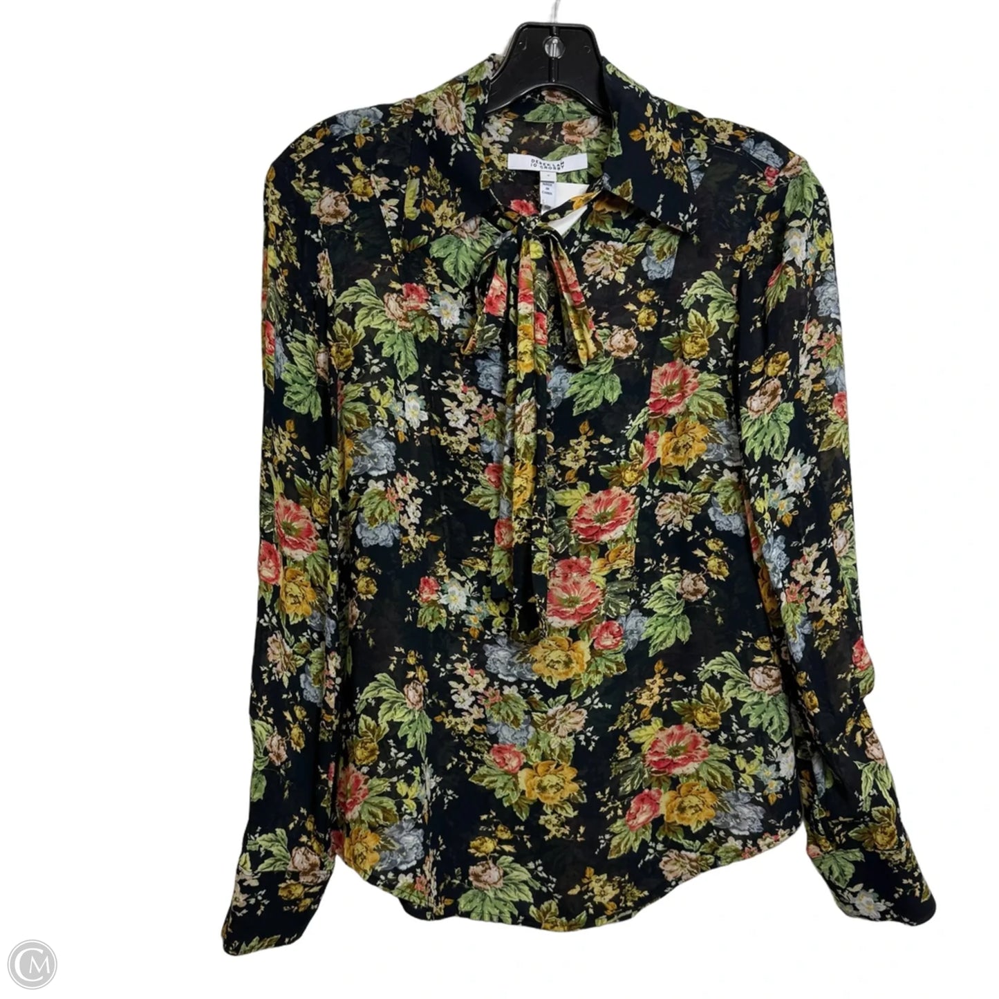 Top Long Sleeve Designer By Derek Lam In Floral Print, Size: 0
