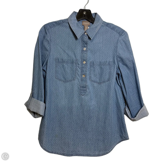 Top Long Sleeve By Chicos In Blue, Size: L