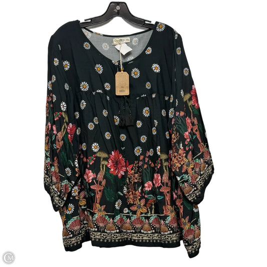 Top Long Sleeve By Natural Life In Multi-colored, Size: Xxl