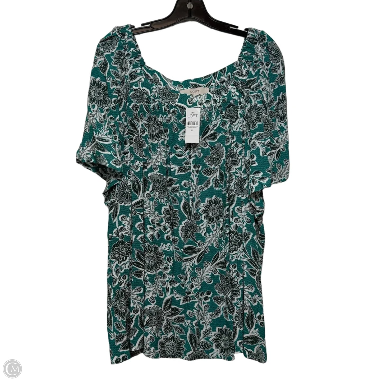 Top Short Sleeve By Loft In Blue, Size: Xl