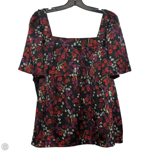 Top Short Sleeve By Draper James In Floral Print, Size: Xl