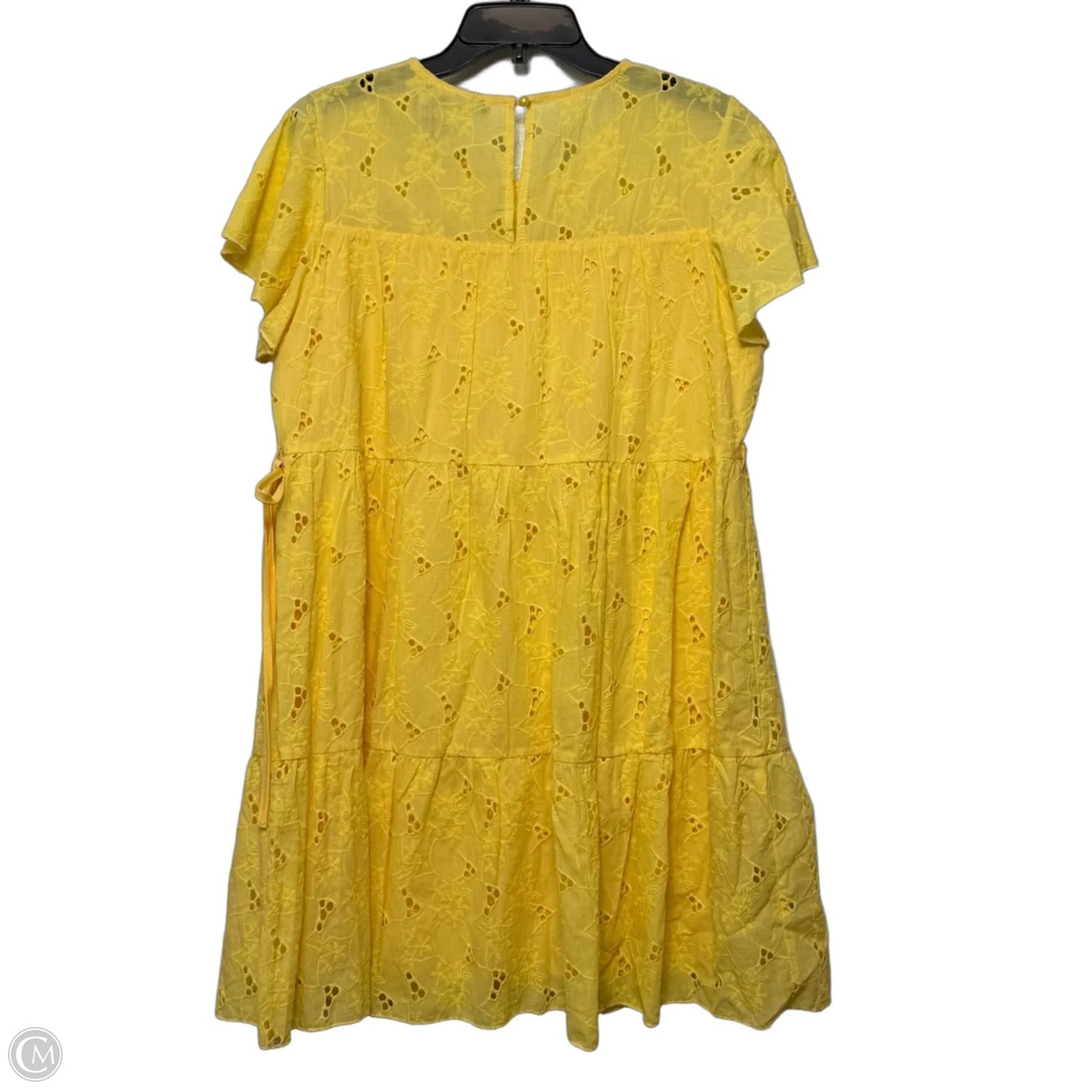 Dress Casual Short By Simplee In Yellow, Size: Xl